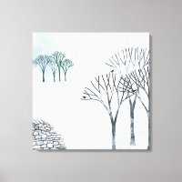 Peinture du paysage de neige en hiver