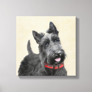 Toile Peinture écossaise Terrier - Cute Original Chien A