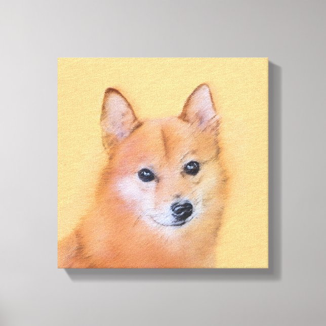 Toile Peinture finlandaise Spitz - Jote Original Chien A (Recto)