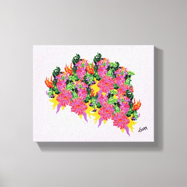 Toile Peinture : Fleur sauvage (Recto)