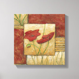 Toile Peinture florale avec les courses évidentes de