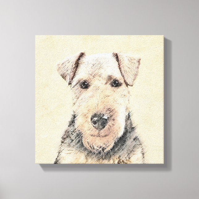 Toile Peinture galloise Terrier - Cute Original Chien Ar (Recto)