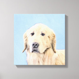 Toile Peinture Golden Retriever - Joli art original chie