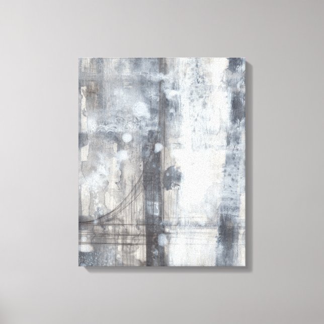 Toile Peinture gris contemporaine (Recto)