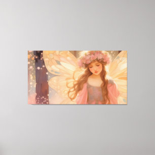 Toile Peinture Imaginaire Fée Rose Cute