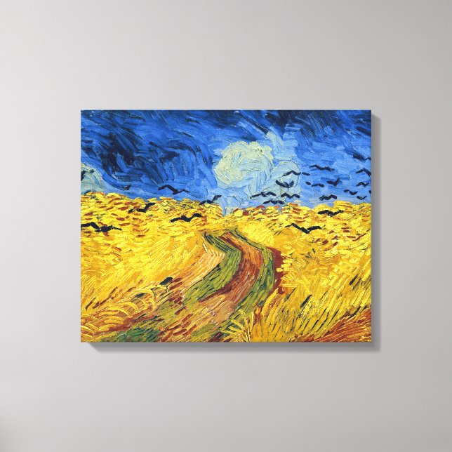 Toile Peinture impressionniste Champs de blé de Van Gogh (Recto)