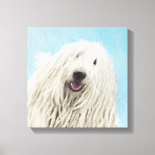 Toile Peinture Komondor - Cute Original Chien Art