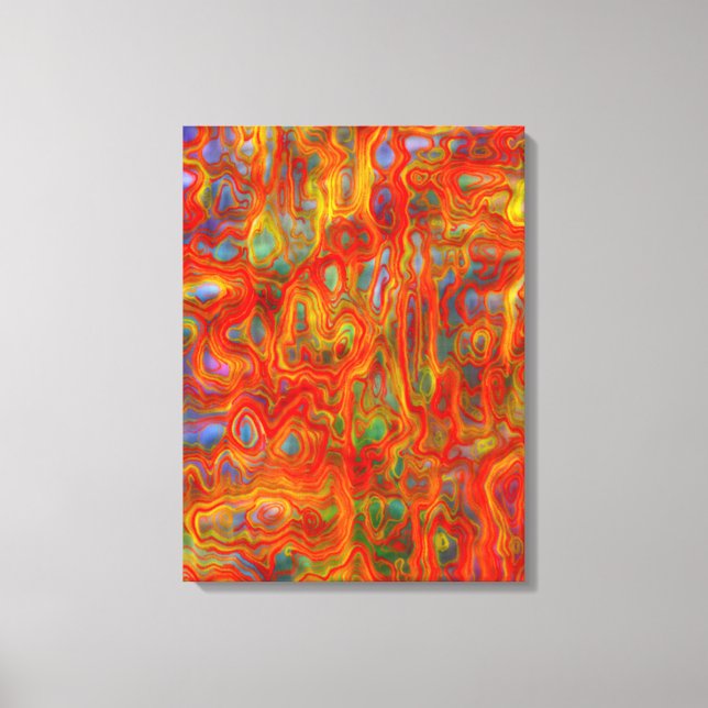 Toile Peinture liquide colorée psychédélique abstraite (Recto)