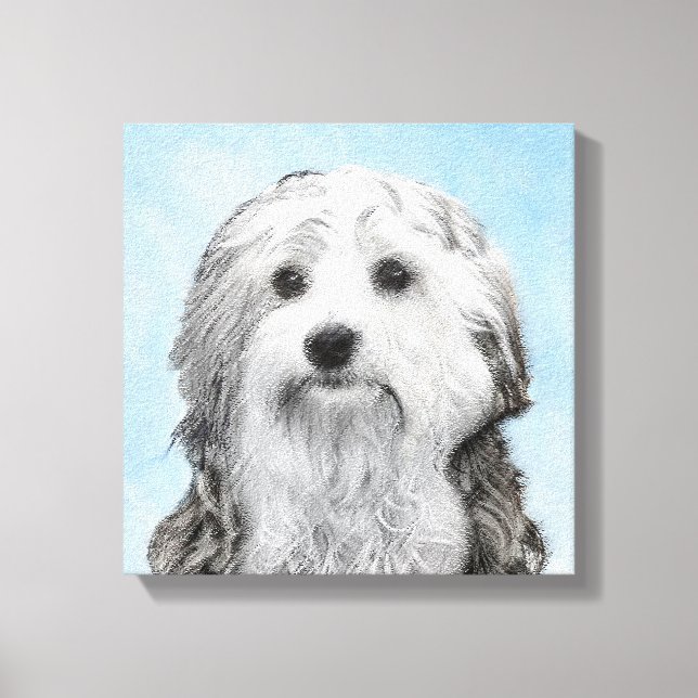 Toile Peinture Lowchen - Cute Original Chien Art (Recto)