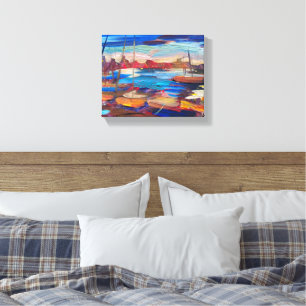 Toile Peinture moderne, anses marines