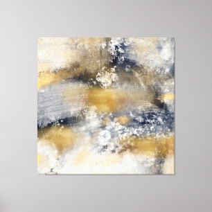 Toile Peinture moderne en or bleu Abstrait