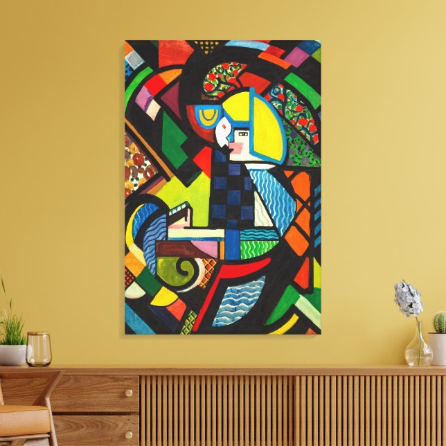 Toile Peinture Moderniste Géométrique Colorée Abstraite (Insitu(Salon))