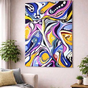 Toile Peinture murale abstraite moderne et audacieuse To