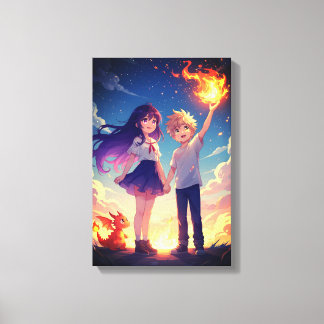 Toile Peinture murale colorée en Imaginaire pour enfants