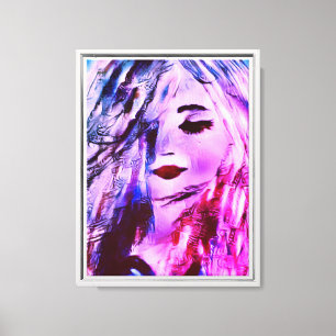 Toile Peinture murale encadrée d'une femme d'art