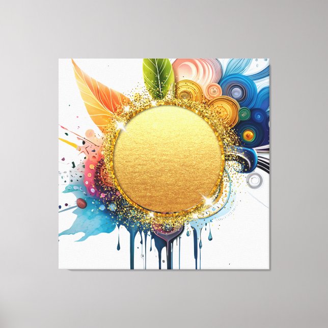 Toile peinture murale pour horloge (Recto)