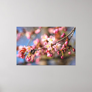 Toile Peinture Naturelle De Fleurs De Sakura Un Jour De