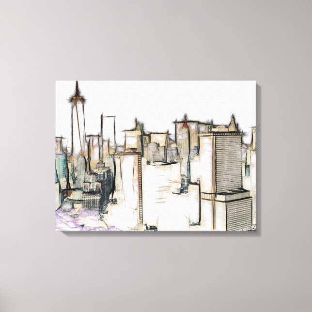 Toile Peinture New York Skyline moderne (Recto)