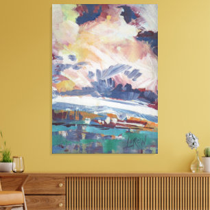 Toile Peinture Nuages qui se forment / Artiste Larry Ler
