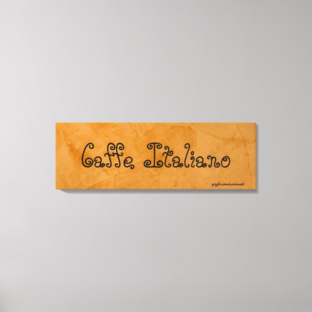 Toile Peinture orange toscane Caffe Italiano (Recto)