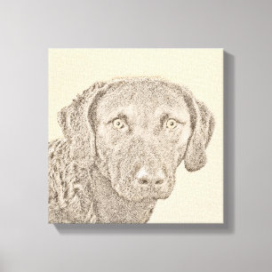 Toile Peinture originale de chien par Retriever de Chesa