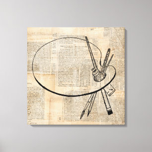 Toile Peinture & Palette de peinture Art Vintage