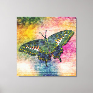 Toile Peinture papillon Art Monet