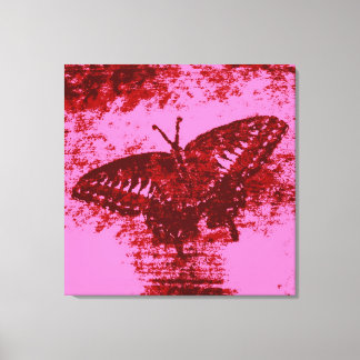 Toile Peinture papillon rouge Art Monet