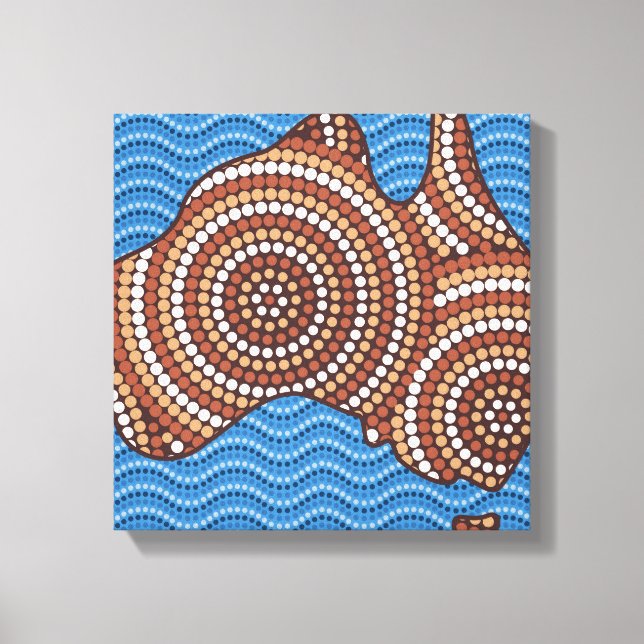 Toile Peinture par points en Australie (Recto)