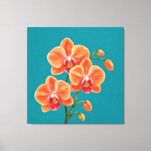 Toile peinture par pulvérisation d'orchidée