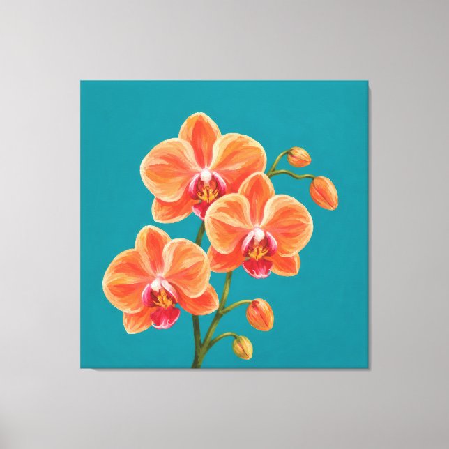 Toile peinture par pulvérisation d'orchidée (Recto)