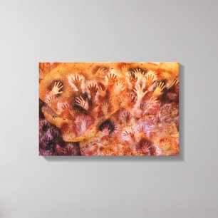 Toile Peinture préhistorique de la grotte des mains huma