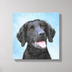 Toile Peinture Retriever recouverte de boue - Art Chien