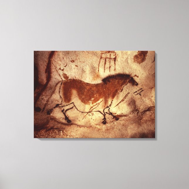 Toile Peinture rocheuse d'un cheval, c.17000 av. (Recto)