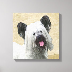Toile Peinture Skye Terrier - Cute Original Chien Art