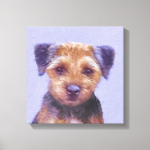 Toile Peinture sur la frontière de Terrier - jolie art o