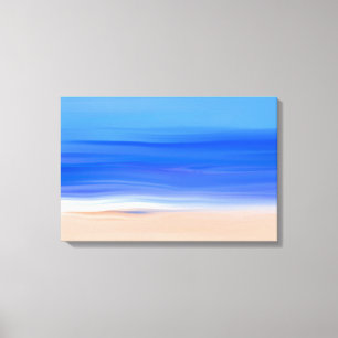 Toile Peinture sur la plage et l'océan à l'huile