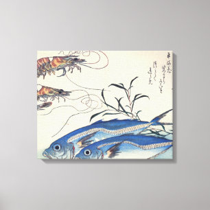 Toile Peinture sur la vie marine japonaise