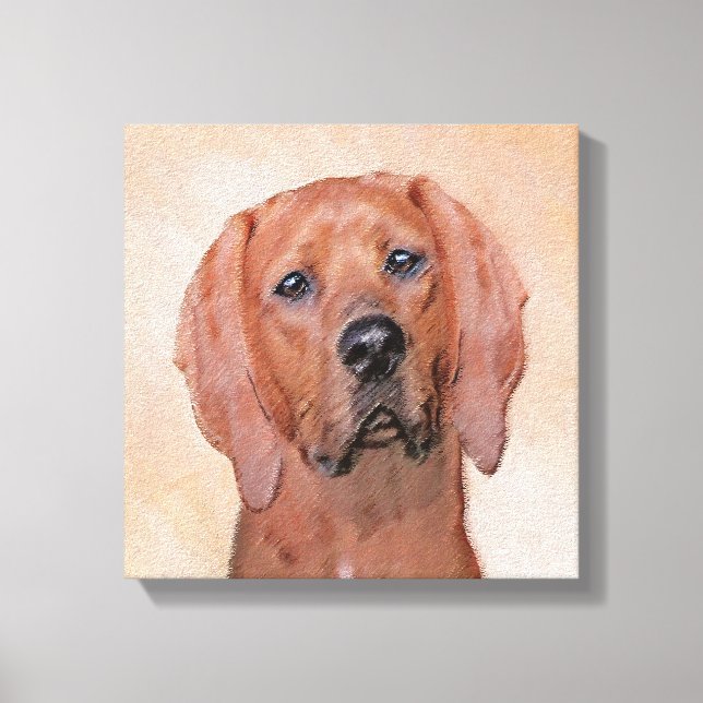 Toile Peinture sur pilon rouge - jolie art original chie (Recto)