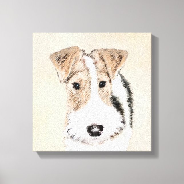Toile Peinture Terrier de Renard de fil - Cute Original  (Recto)