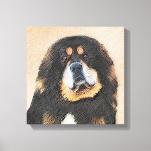 Toile Peinture Tibétaine Mastiff - Joli art original chi