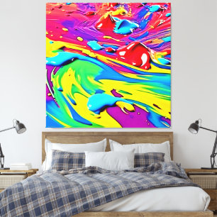 Toile Peinture vibrante en mouvement