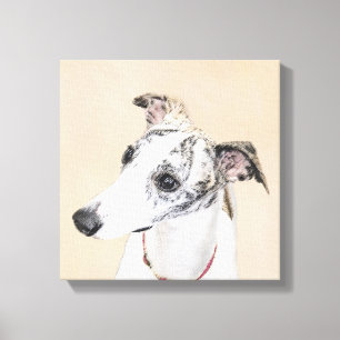 Toile Peinture Whippet - Jolie art original chien