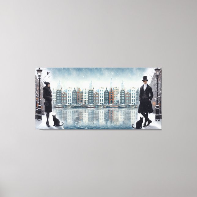 Toile Peintures d'Amsterdam & modèles de mode moderne (Recto)