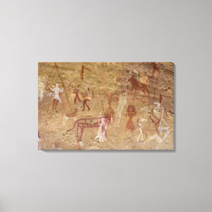 Toile Peintures rupestres préhistoriques, Akakus, Sahar