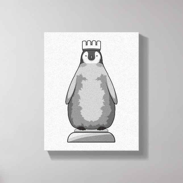 Toile Penguin as Chess piece King (Recto)