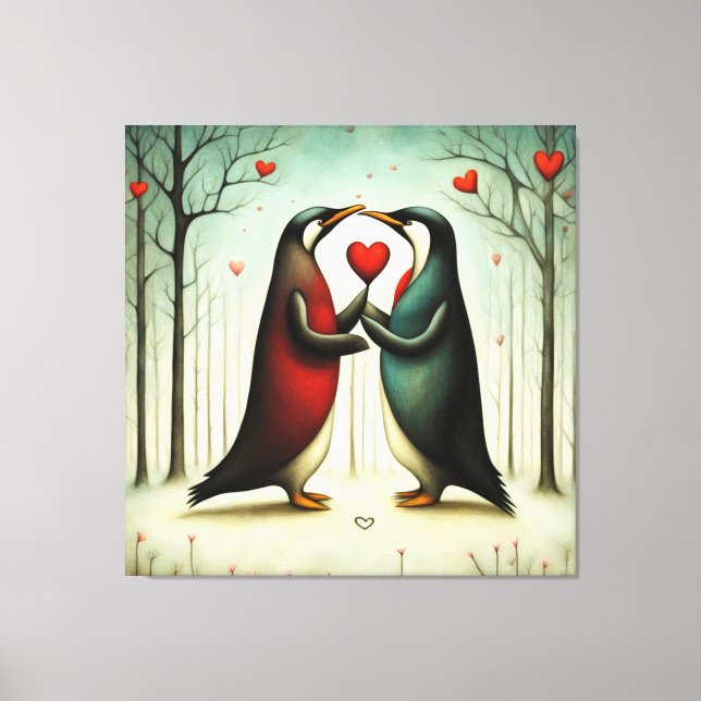 Toile Penguin Love 2 (Recto)
