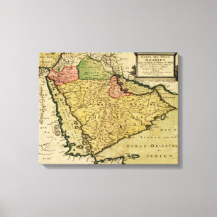 Toile Péninsule Arabe de la carte de Moyen-Orient