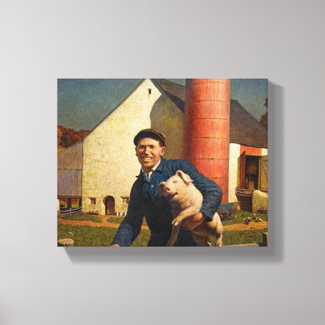 Toile Pennsylvania Farmer par Newell Convers Wyeth (Recto)