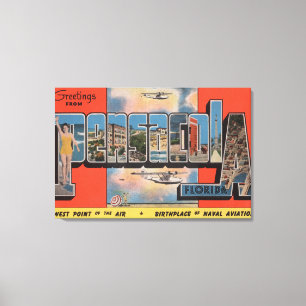 Toile Pensacola, la Floride - grandes scènes 2 de lettr